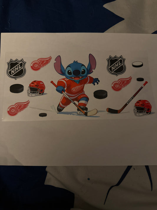 16oz Detroit Red Wings Stitch decal