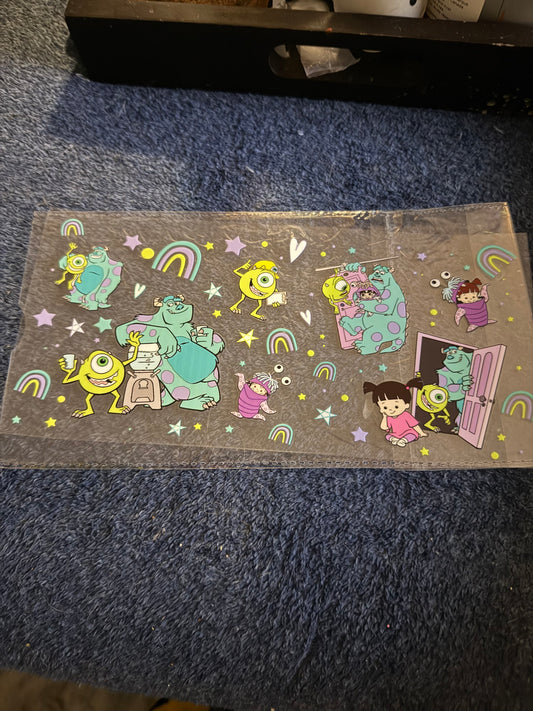 16oz Monster Inc decals